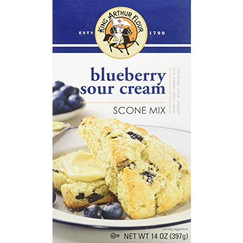 King Arthur, Blueberry Sour Cream Scone Mix, Signature Recipes, Non-GMO Project Verified, Certified Kosher, 14 Ounces