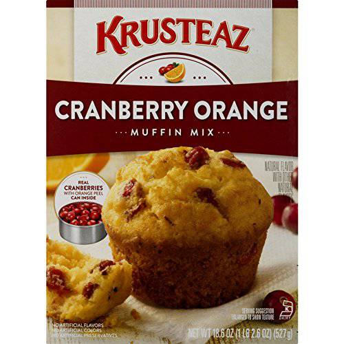 Krusteaz Cranberry Orange Muffin Mix, Contains Cranberries with Orange Zest, 18.6-Ounce Box (Pack of 1)