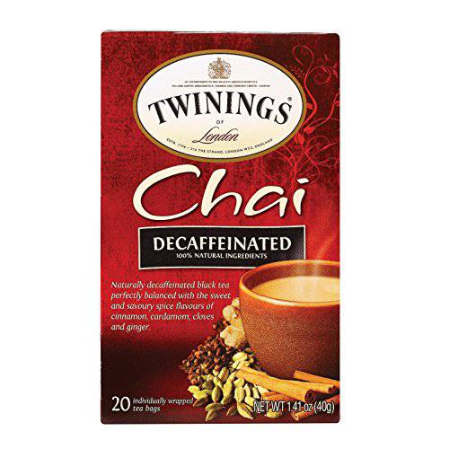 Twinings Tea Decaf Chai, 20 Count (Pack of 3)