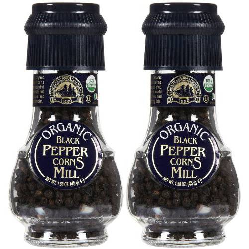 Drogheria & Alimentari Organic Black Pepper Corns Mill 1.59 oz (Pack of 2)