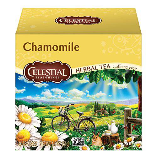 Celestial Seasonings Herbal Tea, Chamomile, Caffeine Free, 40 Tea Bags (Pack of 6)
