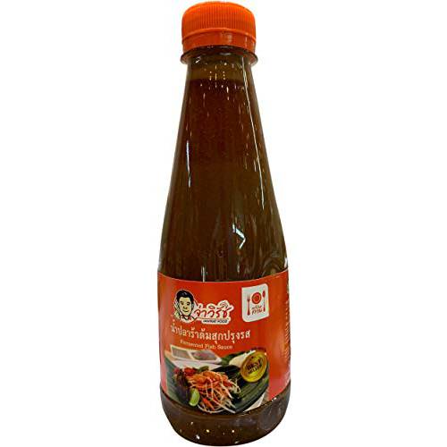 Jawirat Fermented Fish Sauce to cook Papaya Salad(Somtam) 12.34 Oz.