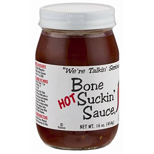 Bone Suckin’ Sauce HOT, We’re Talkin’ Serious, 16oz Glass Jar