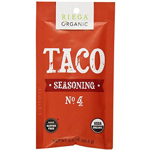 Riega Organic Taco Seasoning, Perfect Tex Mex Spice Mix for Taco Tuesday and Chili 0.9 Ounce (Pack of 8)