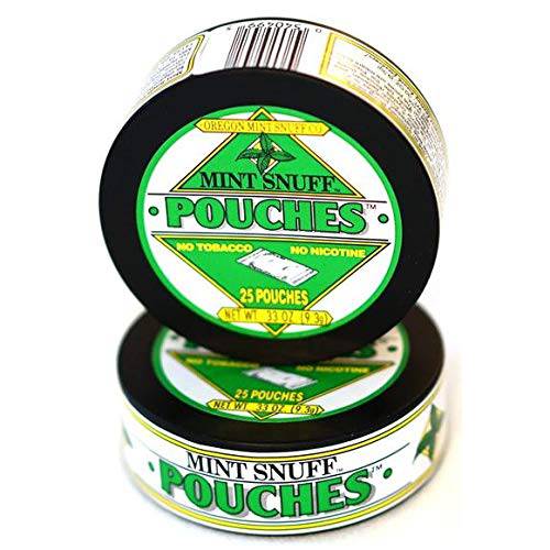 Mint Snuff POUCHES - Original Mint Flavor - 6 cans by Oregon Mint Snuff Company