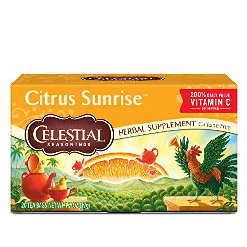 Celestial Seasonings Herbal Tea, Citrus Sunrise, 20 Count (Pack of 6)