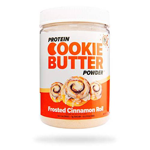 FDL - Keto Protein Powder Cookie Butter - Low Carb Food - Easy to Mix, Bake and Spread - 4g Net Carb - 8.32oz (Frosted Cinnamon Roll)