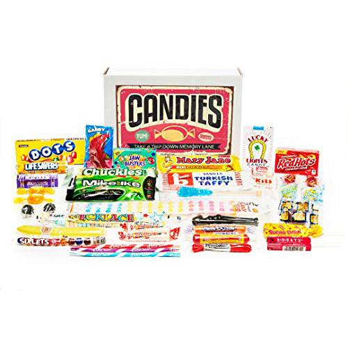 RETRO CANDY YUM Classic Old Fashioned Vintage Candy Assortment for Birthday Party Celebration, Get Well, Thinking of You - Jr