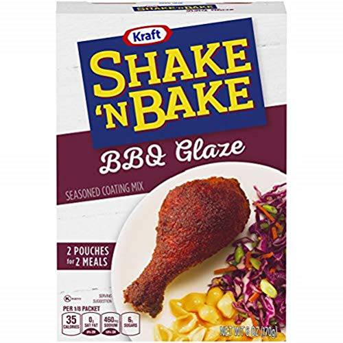 Shake ’N Bake BBQ Glaze Seasoned Coating Mix 6 Ounce (Pack of 8)