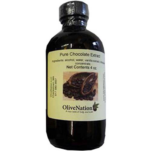 OliveNation Chocolate Extract for Baking, Rich Chocolate Flavoring for Cakes, Cookies, PG Free, Non-GMO, Gluten Free, Kosher, Vegan - 4 ounces