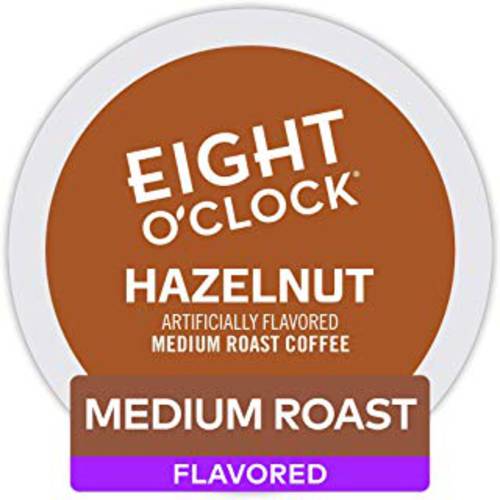 Eight O’Clock Coffee Hazelnut, Single-Serve Keurig K-Cup Pods, Flavored Medium Roast Coffee, 96 Count