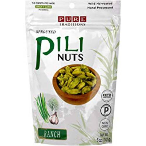 Sprouted Pili Nuts, Ranch, Certified Paleo & Keto (5 oz)