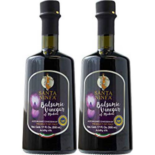 Santa Ninfa Balsamic Vinegar of Modena IGP, 17 Fl Oz Glass Bottle, (Pack of 2)