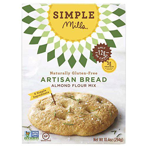 Simple Mills Almond Flour Baking Mix, Artisan Bread Mix - Gluten Free, Plant Based, Paleo Friendly, 10.4 Ounce (Pack of 1)
