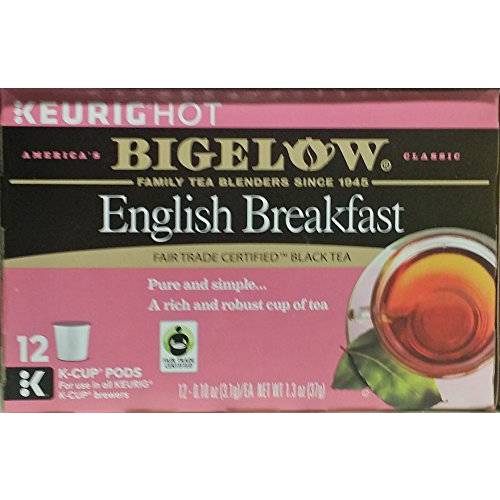 Bigelow English Breakfast Black Tea Keurig K-Cups, Caffeinated Black Tea, 12 Count Box