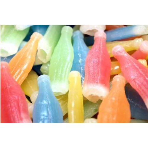 Nik-L-Nips Wax Bottle Candy - 3 LB Resealable Stand Up Candy Bag (approx. 180 pieces) - Wax Bottles Filled with Flavored Syrups - Cherry, Orange, Lemon, Blue Raspberry, and Green Apple Flavors