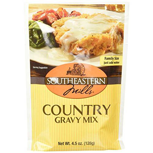 Southeastern Mills Gravy Mix, Country Gravy Mix, Makes 3 ½ Cups Per Packet, Just Add Water, Family Size, 4.5 Ounce Packet (Pack of 24)
