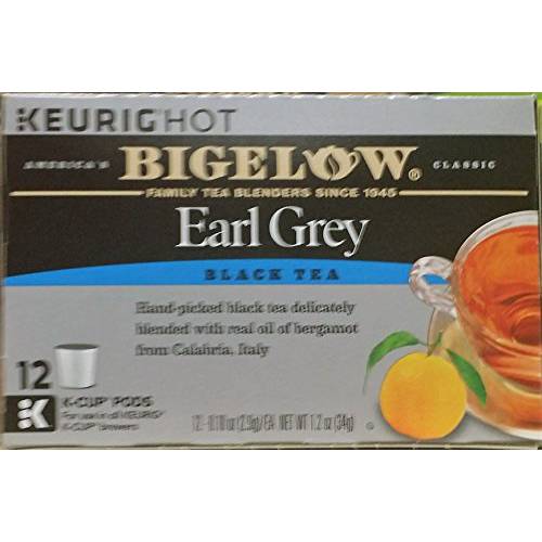 Bigelow Earl Grey Black Tea Keurig K-Cups, Caffeinated Black Tea, 12 Count Box