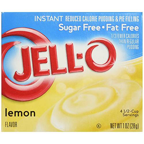 Jell-O Lemon Pudding Sugar Free/Fat Free, 1oz