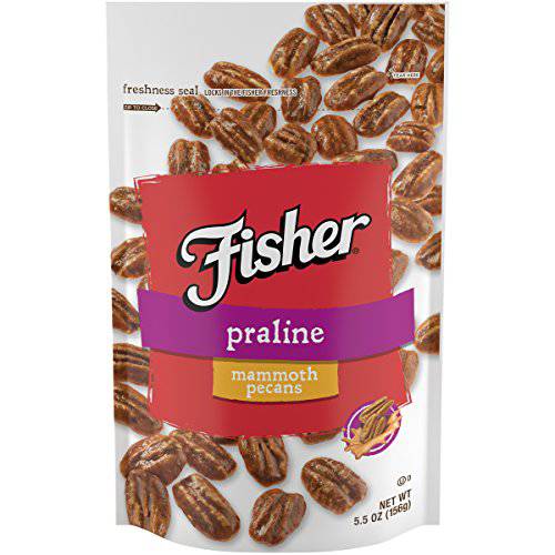 Fisher Snack Praline Pecans, 5.5 Ounces, Made with Whole Mammoth Pecans