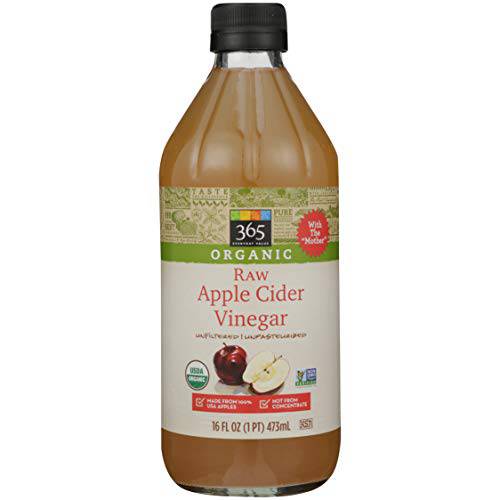 365 by Whole Foods Market, Vinegar Apple Cider Raw Unfiltered Organic, 16 Fl Oz
