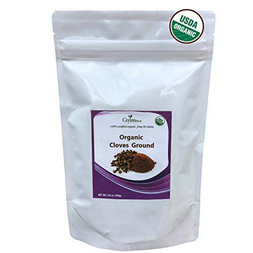Organic Ground Cloves 3.5 oz, Premium Grade, Harvested from a USDA Certified Organic Farm in Sri Lanka.…