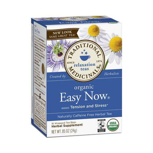 Traditional Medicinals Organic Cup of Calm Relaxation Tea, 16 Tea Bags (Pack of 6)