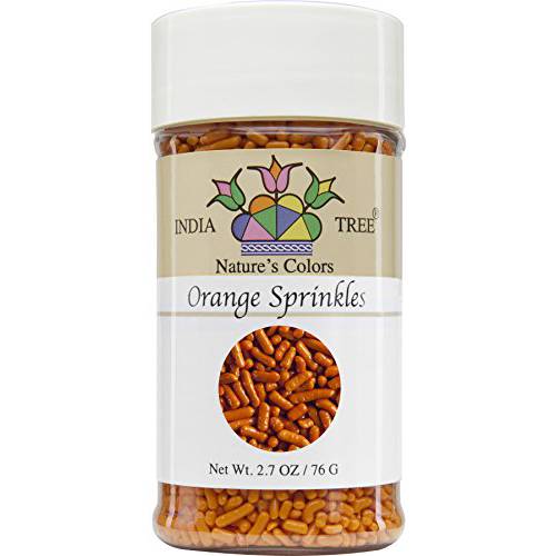 India Tree Nature’s Colors Orange Sprinkles, 2.7 Ounce