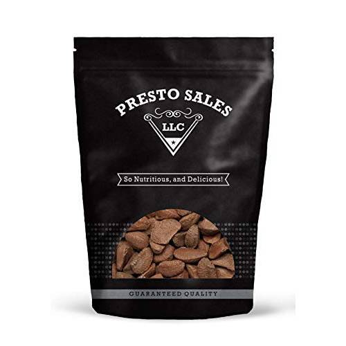 Brazil Nuts, In shell Polished Large, Raw, Brazil Origin, KETO, Vegan, Non-GMO And Natural, Whole, Superior, 1 lb. Resealable Bags, supports your thyroid, 1 lb. (16 oz), by Presto Sales