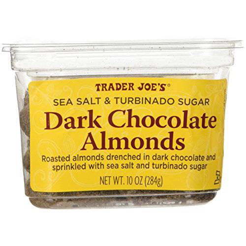 Trader Joe’s Sea Salt & Turbinado Sugar Dark Chocolate Almonds 10 oz