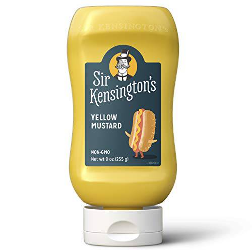 Sir Kensington’s Mustard, Yellow, Gluten Free, Certified Vegan, Non- GMO Project Verified, From 100% Grade-A Mustard Seeds, Shelf-Stable,9 Fl Oz (Pack of 6)