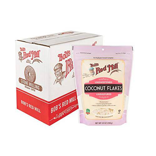 Bob’s Red Mill Flaked Coconut (Unsweetened), 10 Ounce (Pack of 4)