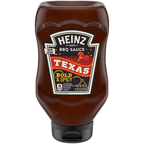 Heinz Texas Style Bold & Spicy BBQ Barbecue Sauce (6 ct Pack, 19.5 oz Bottles)