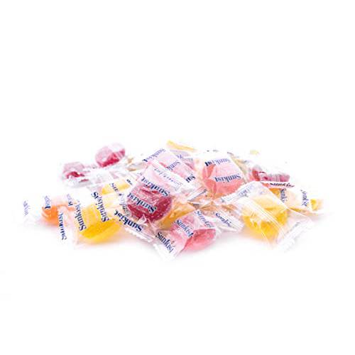Sunkist Fruit Gems - 3 LB Resealable Stand Up Candy Bag - Sugar Coated Jelly Candies in Fruit Flavors: Lime, Lemon, Orange, Raspberry, and Pink Grapefruit - Individually Wrapped Gummy Candy