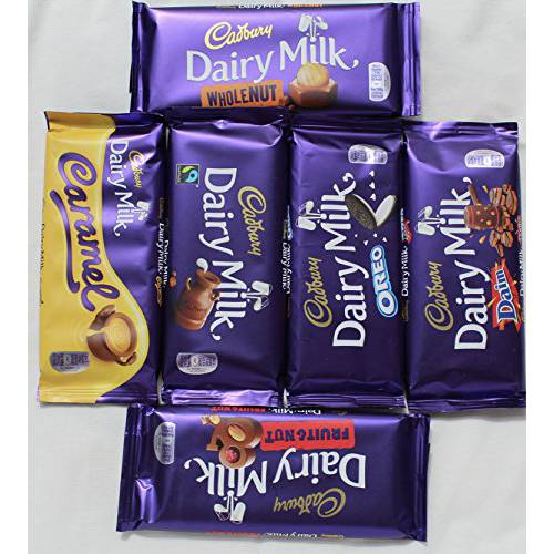 Cadbury Dairy Milk Most Popular Chocolate Bars From England- Whole nut, Caramel, Fruit & Nut, Oreo, Plain, Daim