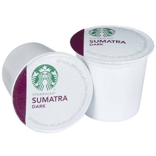 Starbucks Sumatra Single-Origin Coffee K-Cup Pods, Dark Roast Ground Coffee with Earthy & Herbal Flavor, 24 CT K-Cup Pods Per Box (Pack of 2 Boxes)