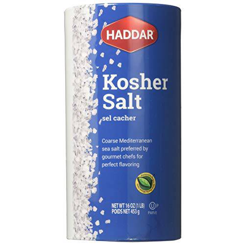 Haddar, Kosher Salt, 16oz Tube (2 Pack) Total 2LB