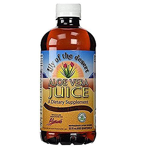 Lily of the Desert Aloe Vera Juice Drink, Inner Fillet, Vegan Dietary & Immune Support, Gluten Free Liquid Digestive Aid, No Water Added, 32 Fl Oz (Pack of 2)
