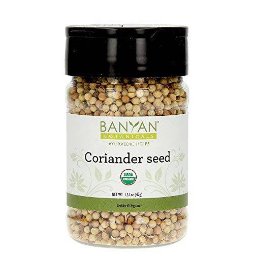 Banyan Botanicals Coriander Whole - Certified Organic, 1/2 lb - Coriandrum sativum - A cooling household spice that promotes healthy digestion