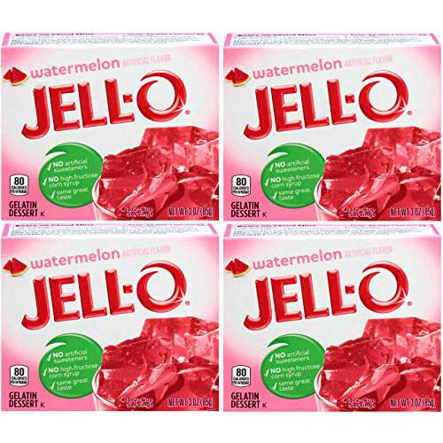 JELL-O Jello Gelatin Dessert 3 Ounce Boxes Pack of 4 (Grape)