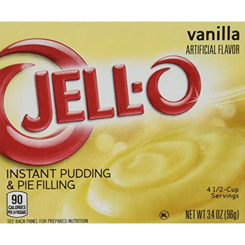 Jell-O Instant Pudding & Pie Filling, Pistachio, 3.4-Ounce Boxes (Pack of 4)