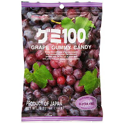 Kasugai Grape Gummy Candy 3.77oz (2 Pack)