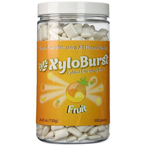 XyloBurst Green Tea Gum - Natural Xylitol Chewing Gum - Bulk 500 Count Bag - Non GMO, Vegan, Aspartame Free, Sugar Free, Keto Friendly