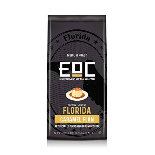 Eight O’Clock Coffee Flavors Of America Ground Coffee, Florida Caramel Flan, 11 Ounce