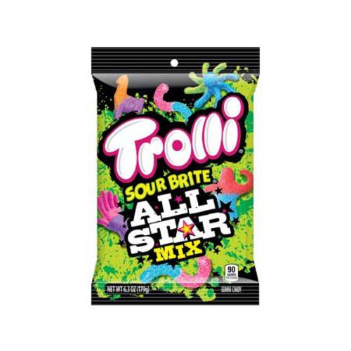 Trolli Sour Brite All-Star Mix Gummi Candy, 4.25 Ounce Bag