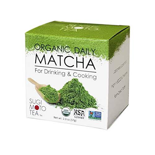 SA Japanese Green Tea Organic Daily Matcha for Drinking and Cooking, 2 Oz