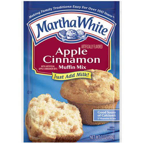 Martha White Muffin Mix Apple Cinnamon 7.0 oz. (Pack of 6)
