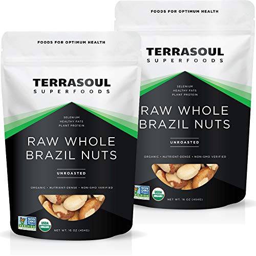 Terrasoul Superfoods Organic Brazil Nuts, 2 Lbs (2 Pack) - Raw | Unsalted | Rich in Selenium