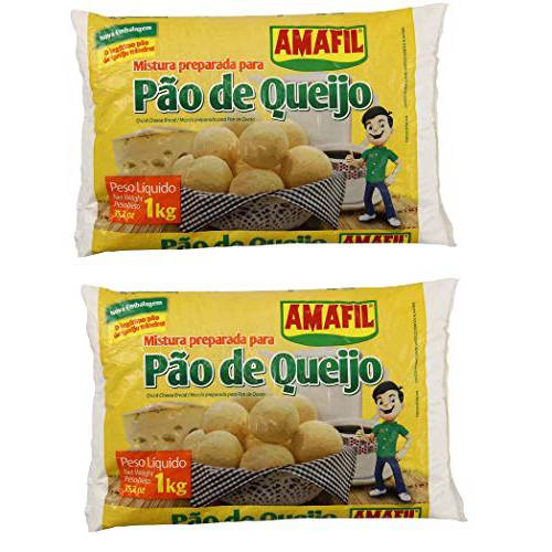 AMAFIL Mix for Cheese Bread 35.2 oz. - 2 Pack / Mistura Preparada para Pao de Queijo 1kg. - 2 Pack