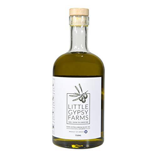 Little Gypsy Farms 🧿 Estate Grown Greek Extra Virgin Olive Oil | Healthiest Olive Variety | 5X Polyphenols | Small Batch EVOO | First Cold-Pressed | NYIOOC Gold Award | Product Of Greece l 750ml